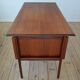Mid-Century Danish Executive Teak Floating Desk, 1960s.