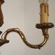 French Antique Art Nouveau Style 3-Light Quality Bronze Chandelier