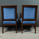 Pair of mahogany armchairs, Restoration period – early 19th century