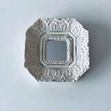 Octagonal mirror with moldings