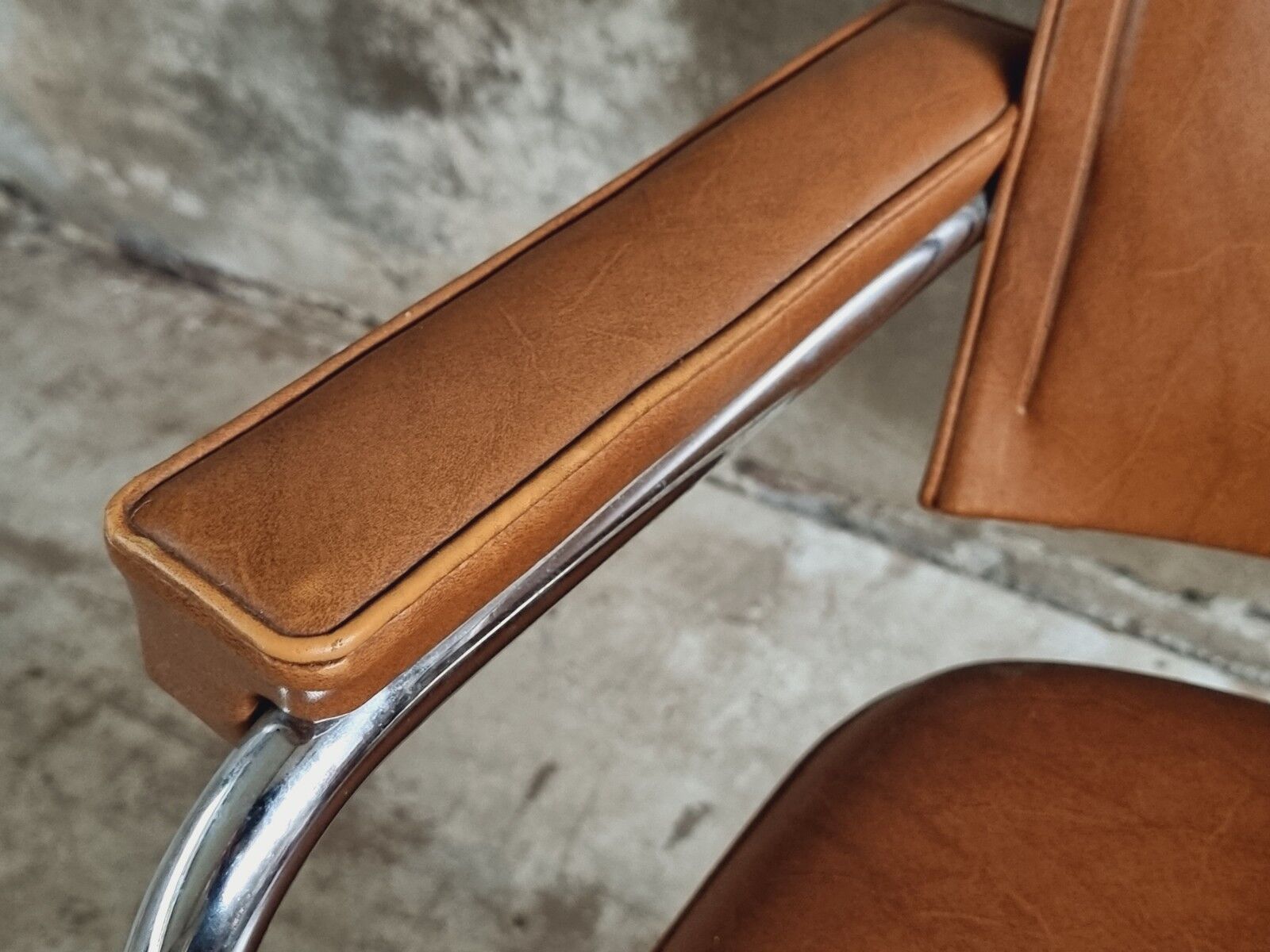 Vintage chair office chair armchair mocha brown
