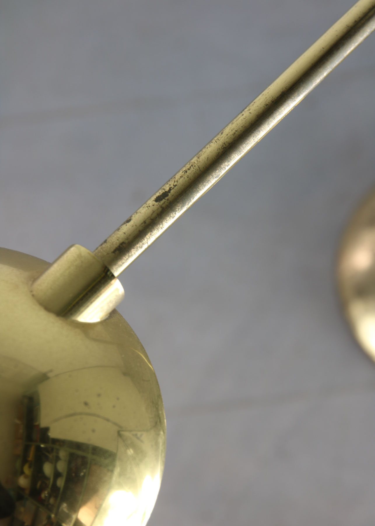 Vintage golden arc table lamp from meblo, 80s