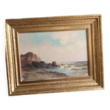 marine old rocky coast oil on canvas 1890 - 1910