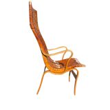 Cognac leather Eva chair by Bruno Mathsson