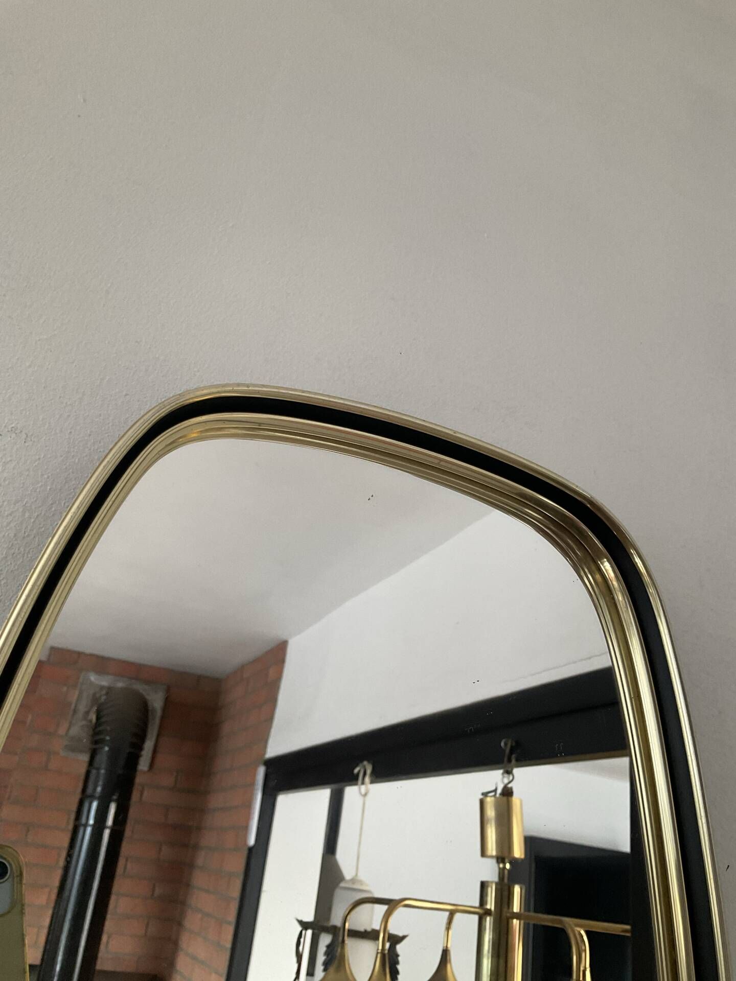 Miroir rétroviseur forme libre des années 60-70