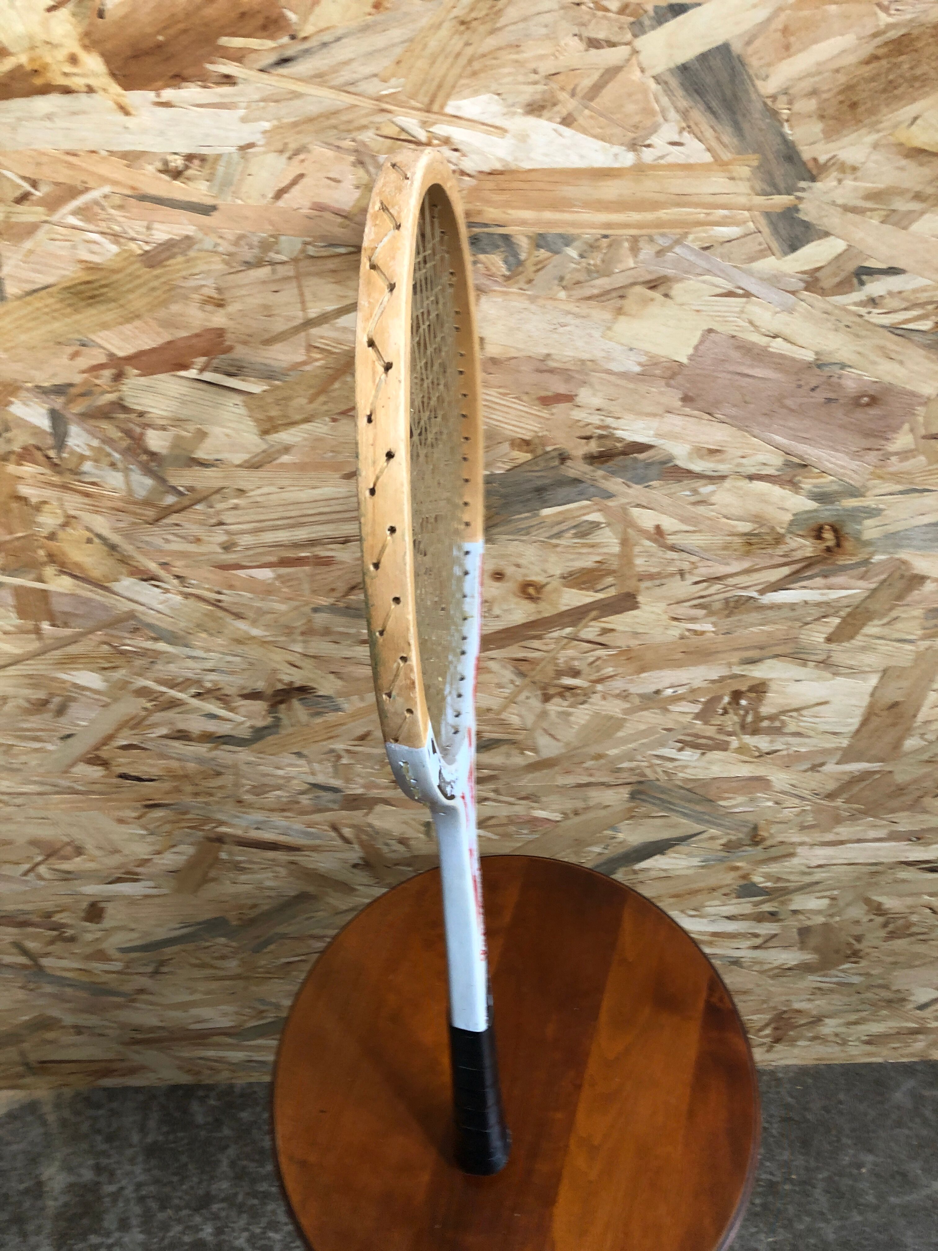 Old racket tennis super court junior wood decoration