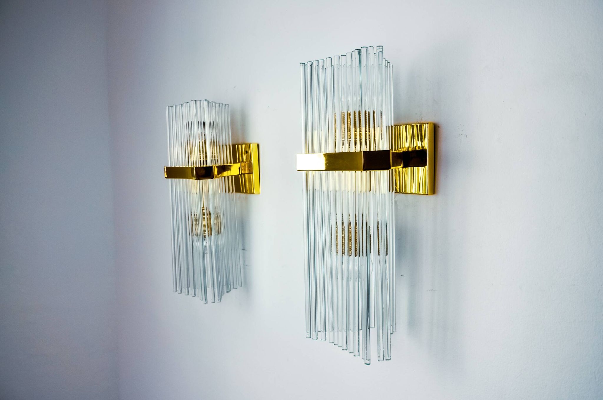 Paire d'appliques de la maison Sciolari pour Lightolier, Italie, 1970