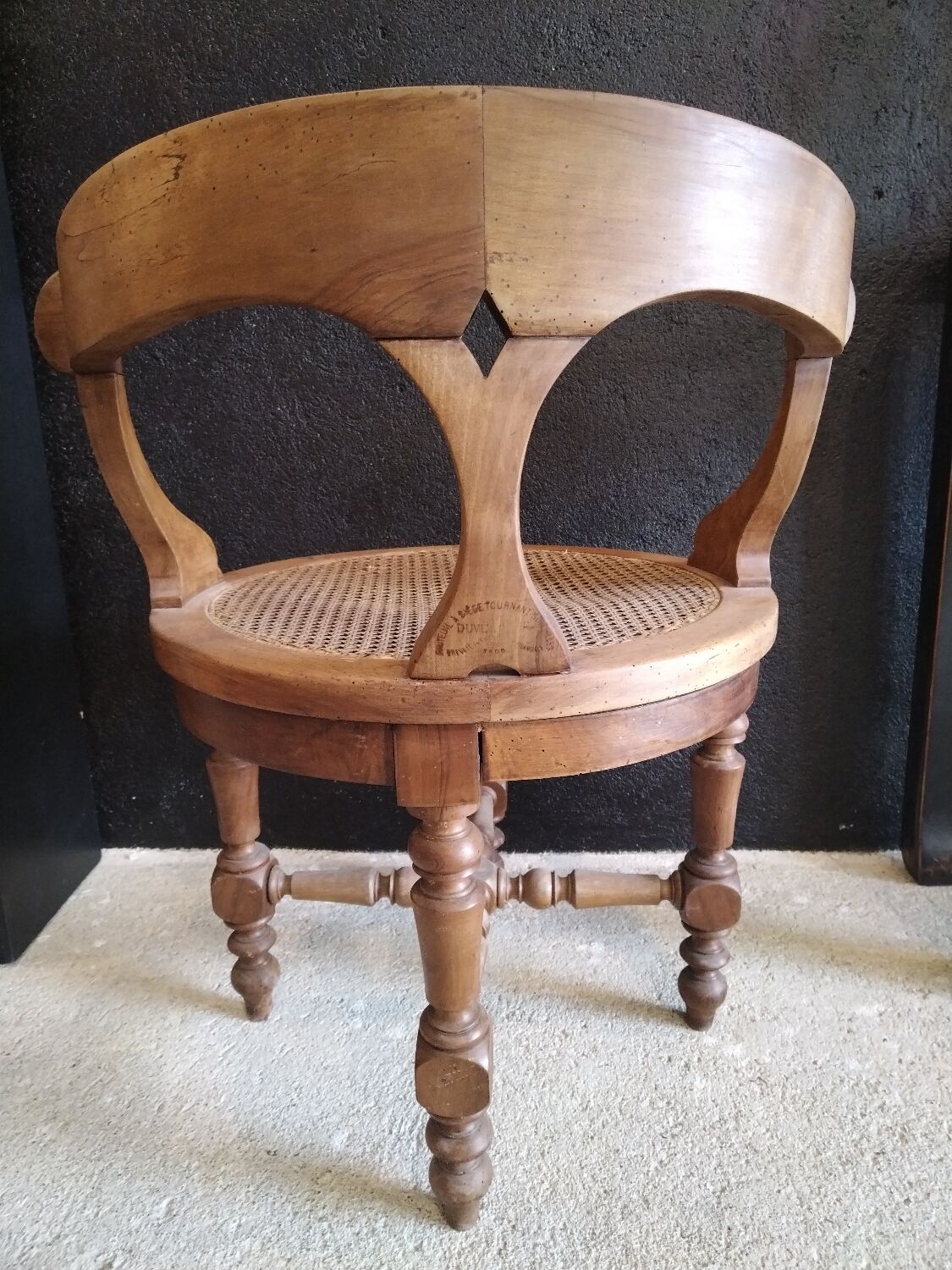Duverneuil Louis Philippe swivel chair on balls