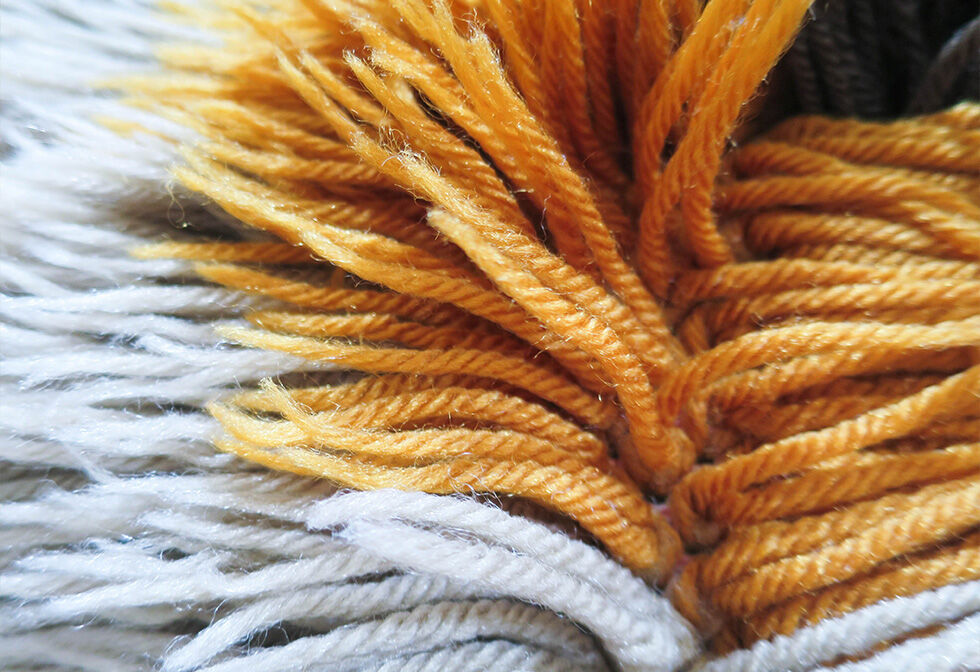 Round carpet wool flower 70 200cm