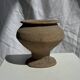 Small brutalist Indonesian footed pot H13 D15