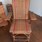 Chaise longue en rotin