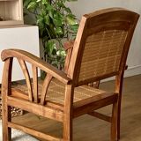 Colonial armchair - teak and bamboo