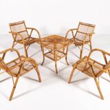 1970's Italian Design Rattan Indoor/Outdoor Set