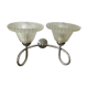 Double flower wall light