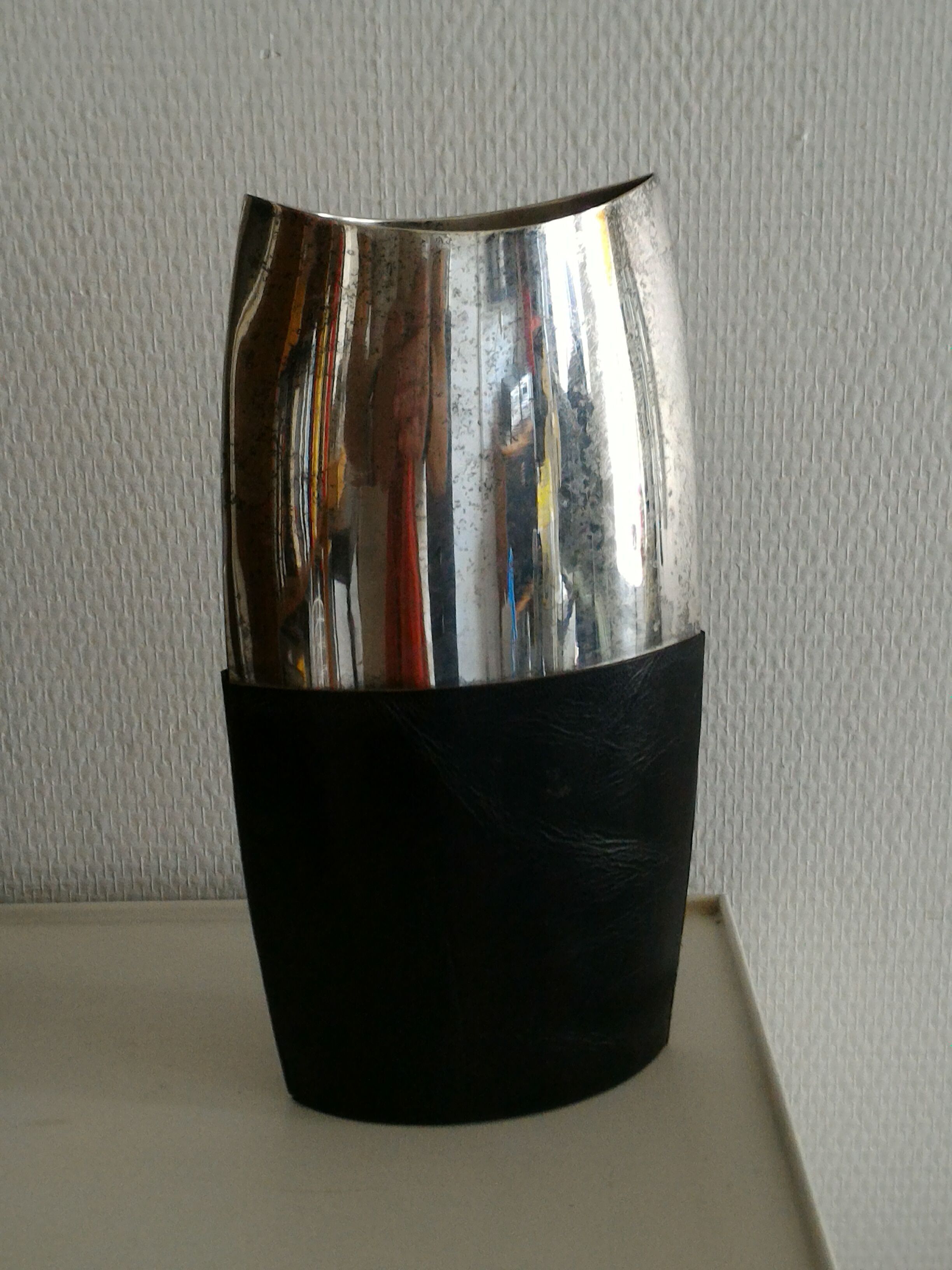 /Cuir silver vase 1950s