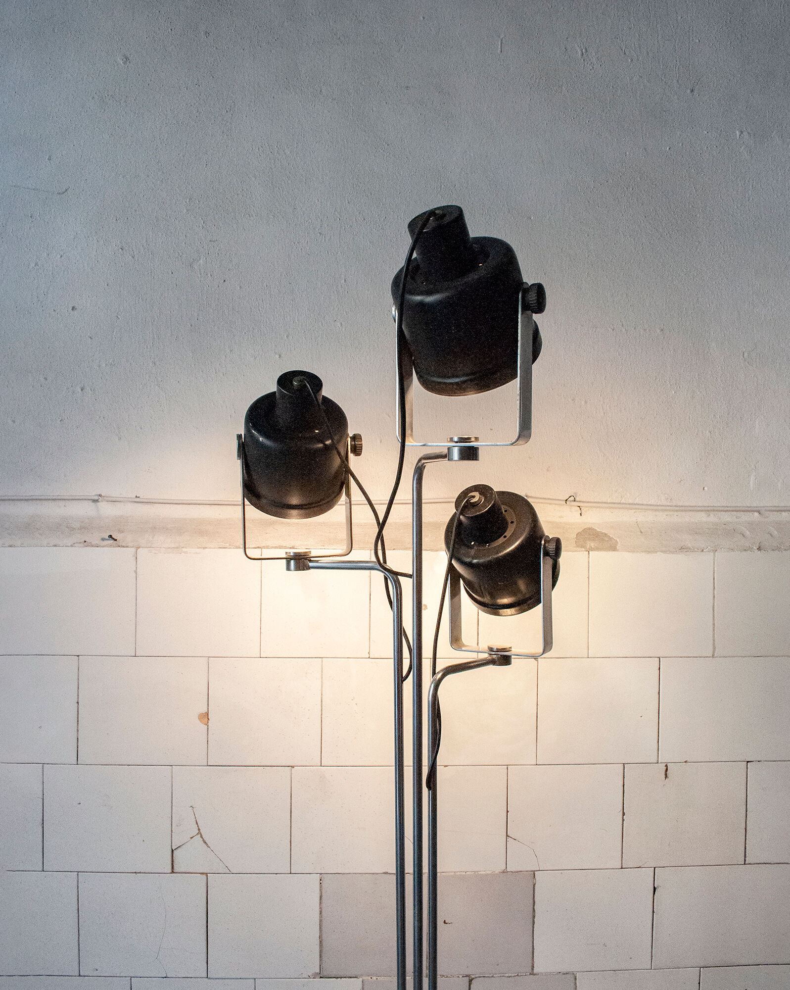 Floor lamp three lights by Luci Milano Anni '70