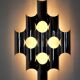 Space-age chrome wall lamp by RAAK, 8 lights, Germany, 1970