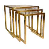 Brass italian pull out tables, 70