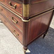 Louis xvi mahogany chest of drawers with 3 drawers from the 19th century