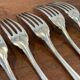 Set of 12 silver-plated metal forks christofle