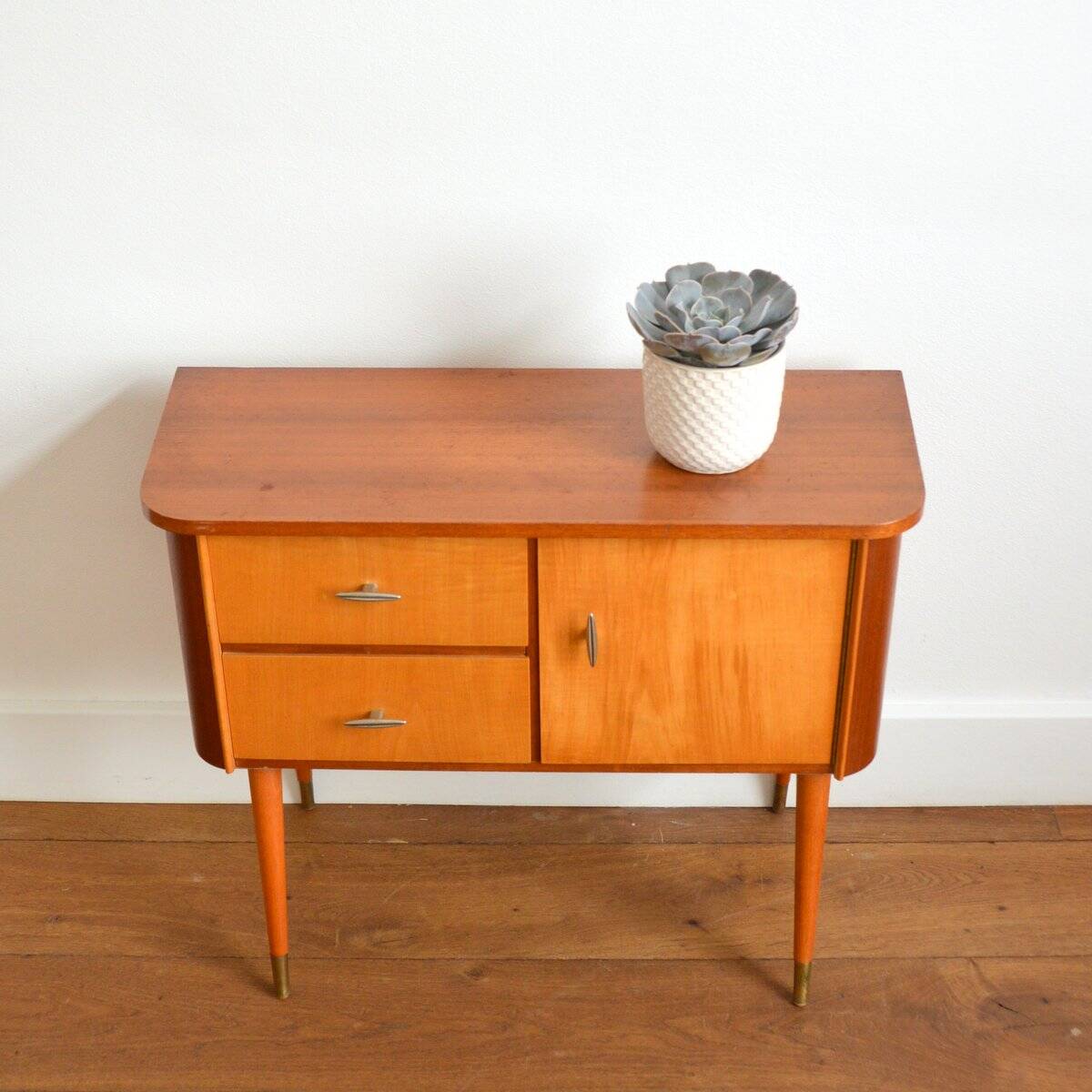 Vintage compass foot console 1950s