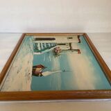 Seascape painting in oil on panel