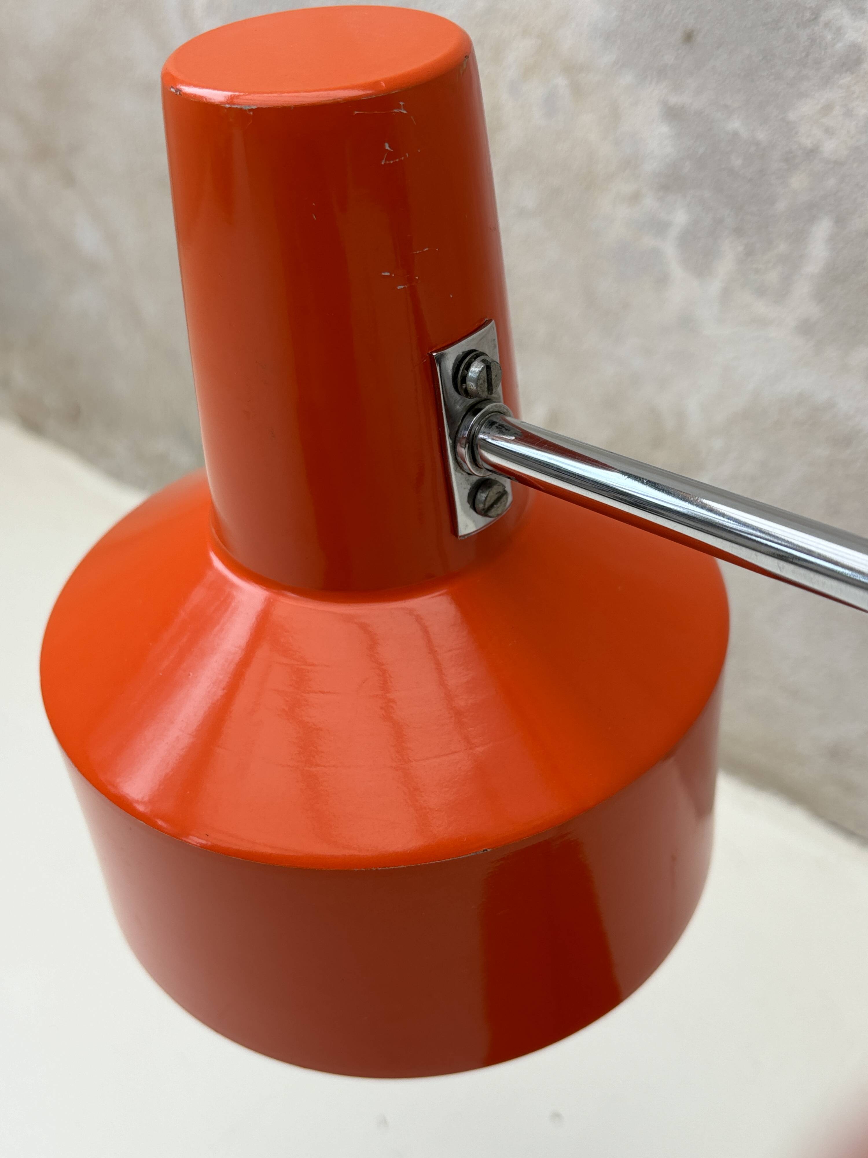 Orange desk lamp 70s
