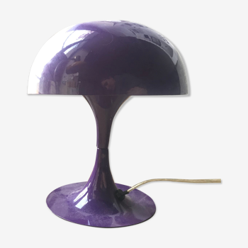Lampe champignon violette en métal