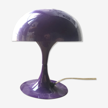 Metal purple mushroom lamp