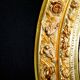 19th century French Gilt  butler mirror with roses and birds
