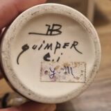 Glazed ceramic vinegar jug Pichet Vinaigrier HB Henriot Quimper