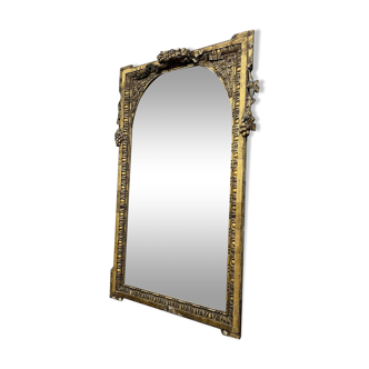 19th century mirror in gilded wood circa 1850