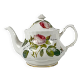 Redouté rose teapot, Roy Kirkham, England, 1996