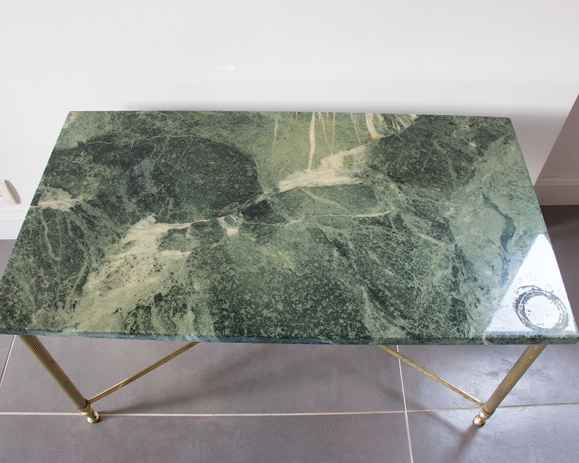 Green marble coffee table