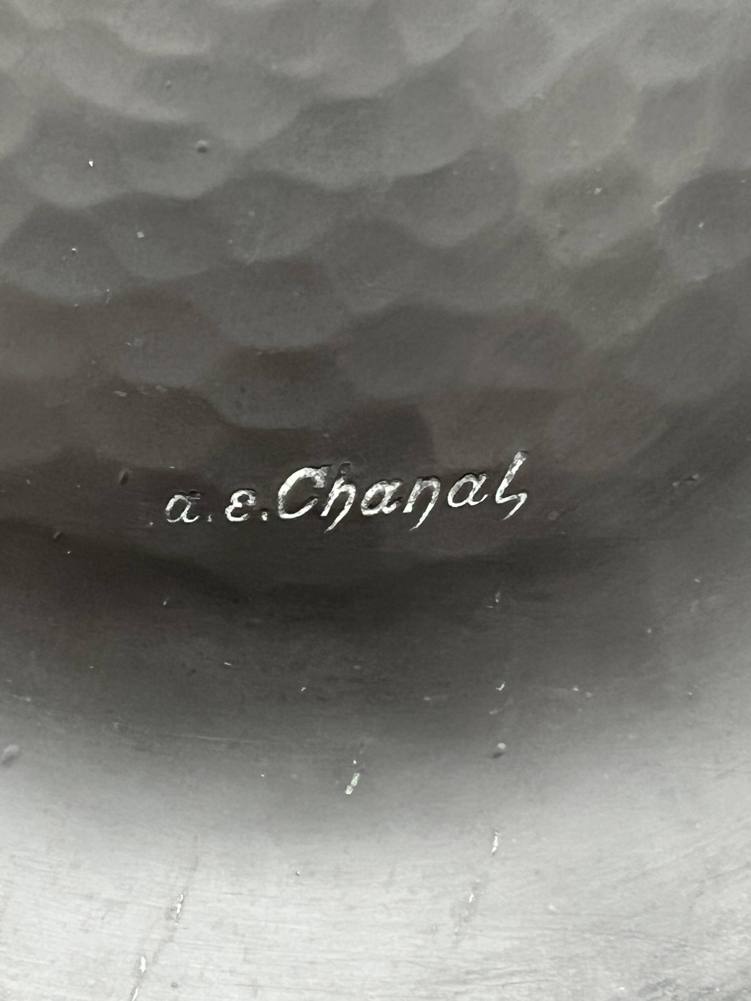 Repoussé Pewter Dish Alice & Eugène Chanal 1900/1925