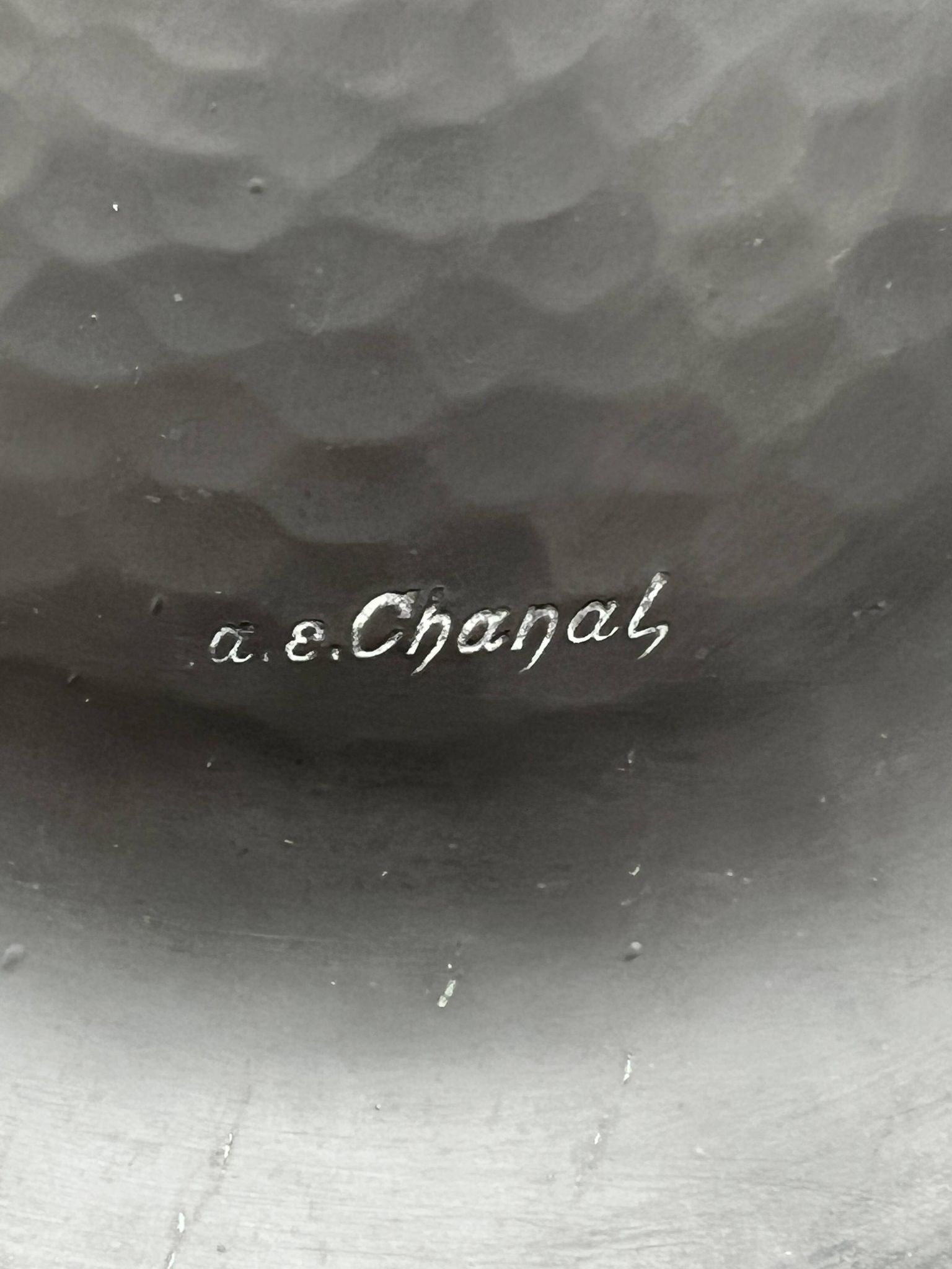 Repoussé Pewter Dish Alice & Eugène Chanal 1900/1925
