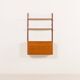 Étagère murale en teck Poul Cadovius avec un bureau, Cado années 1960.