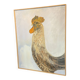 Large oil painting on canvas of a rooster signed Yves BOUGEARD.