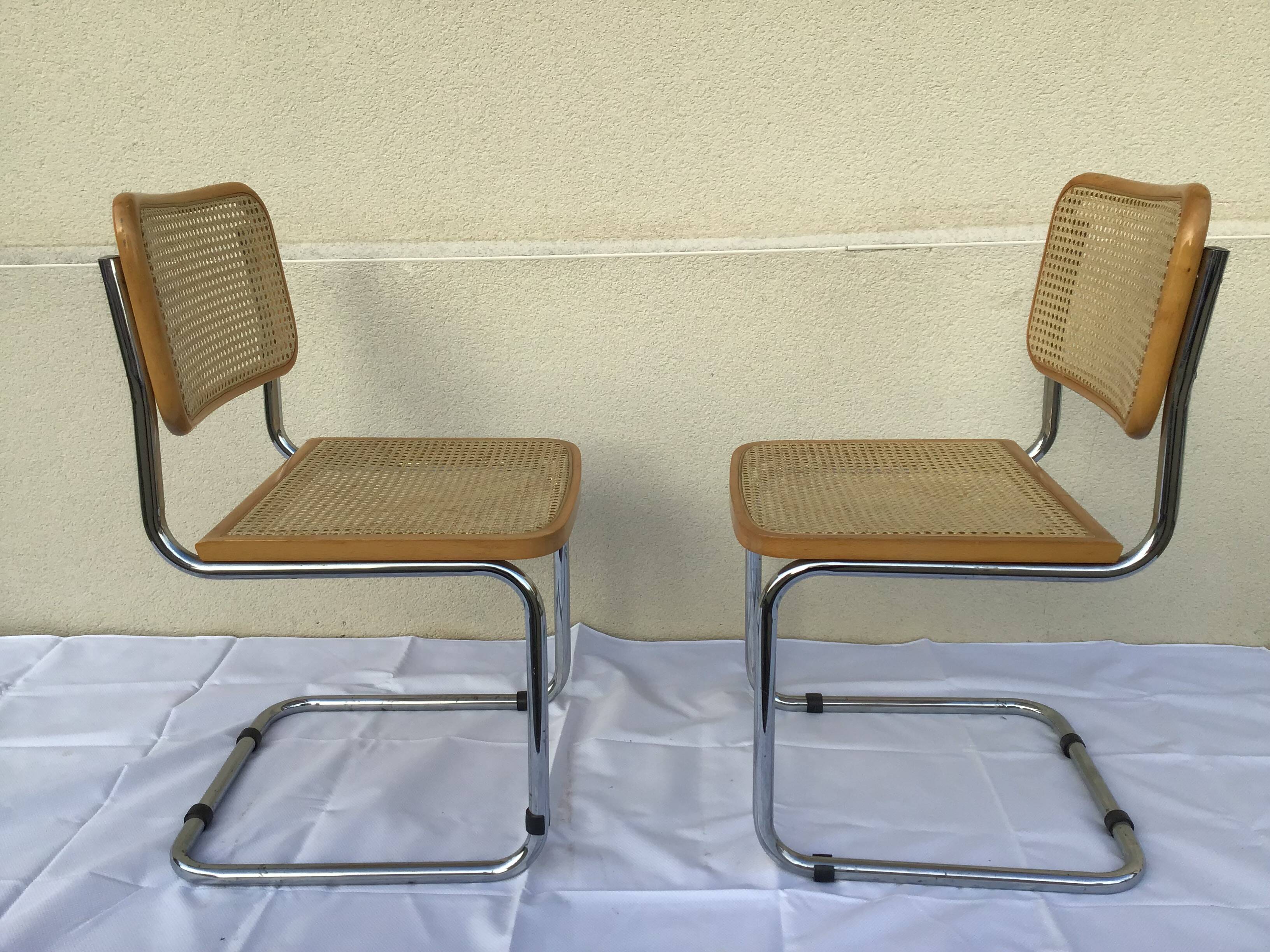 Pair of Marcel Breuer B32 chairs