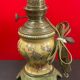 Pied de lampe en céramique et bronze à décor floral japonisant 24 cm