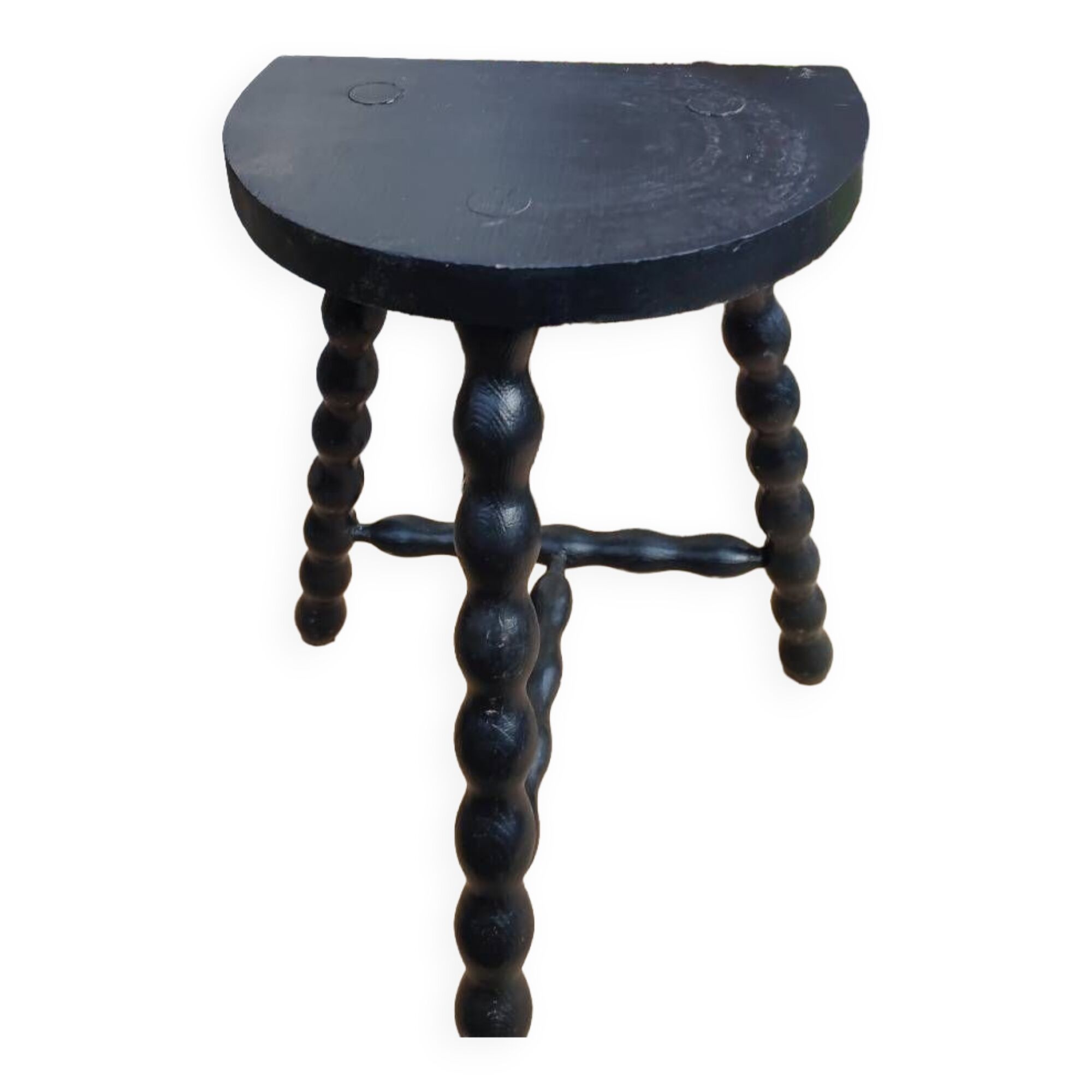 Low black stool