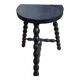 Low black stool