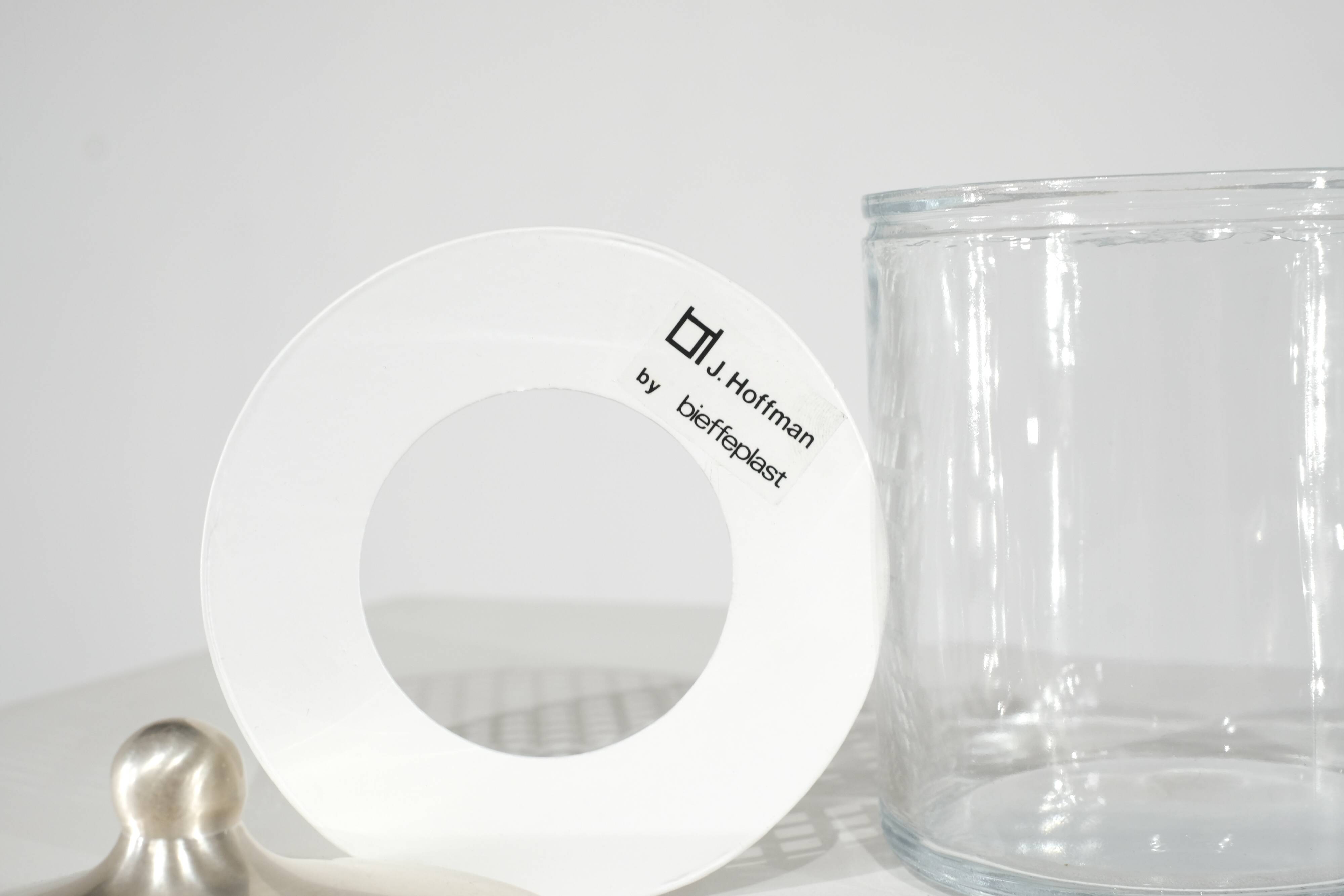 Sugar bowl by Josef Hoffmann for Bieffeplast, Italy, 1980s.