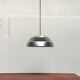 German pendant lamp in aluminium and glass from the Mid-Century space by Doria, 1960s.
