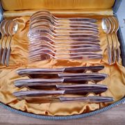 24-piece vintage silver-plated housewife 100 Bader Tafelbestecke Pforzheim