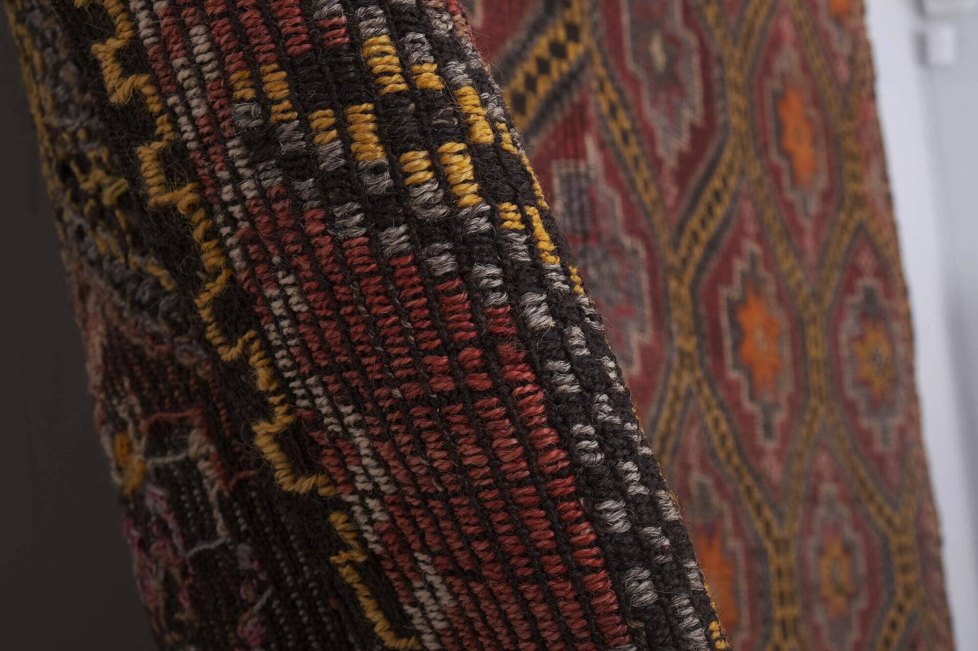 Vintage Turkish kilim handwoven 194x245 cm