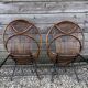 Pair of rattan armchairs, metal legs CIRCA 1950