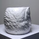 Large owl head cache-pot in vintage Italian white faience.