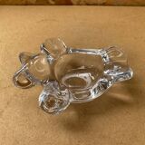 Old vintage vannes crystal bear shaped pocket ashtray
