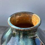 Signed ceramic flamed vase